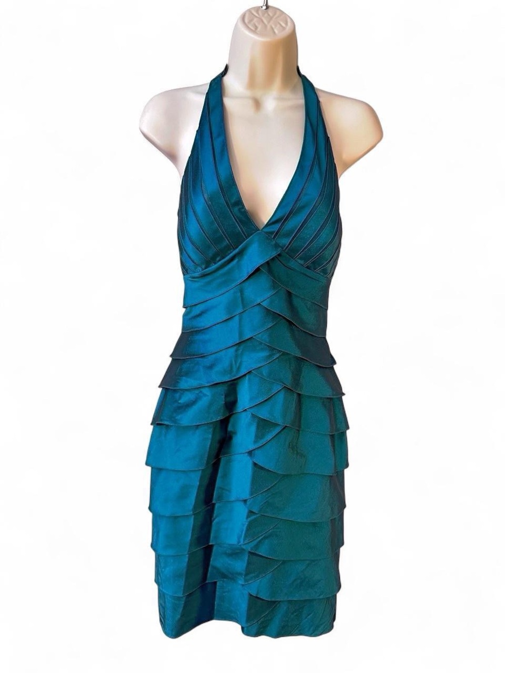 Cache brand teal ruffle halter...